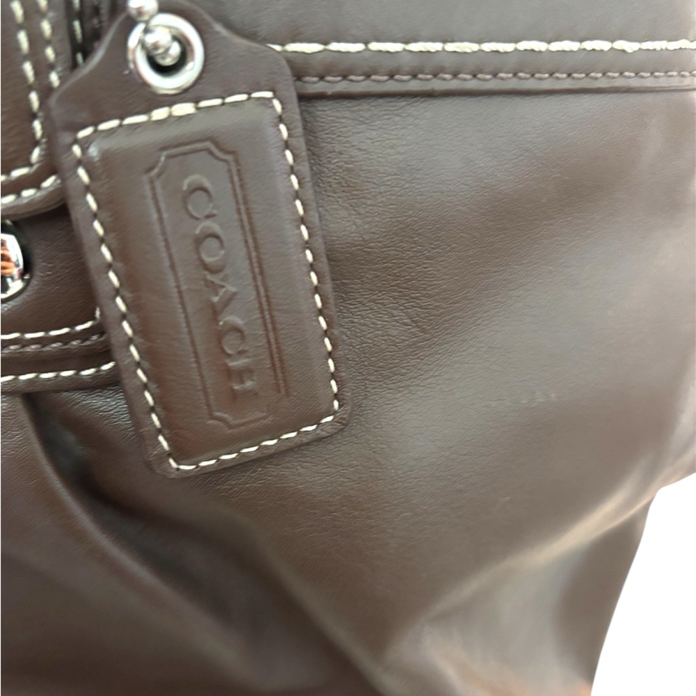 Coach Brown Leather Tote Bag - Picture 6 of 6